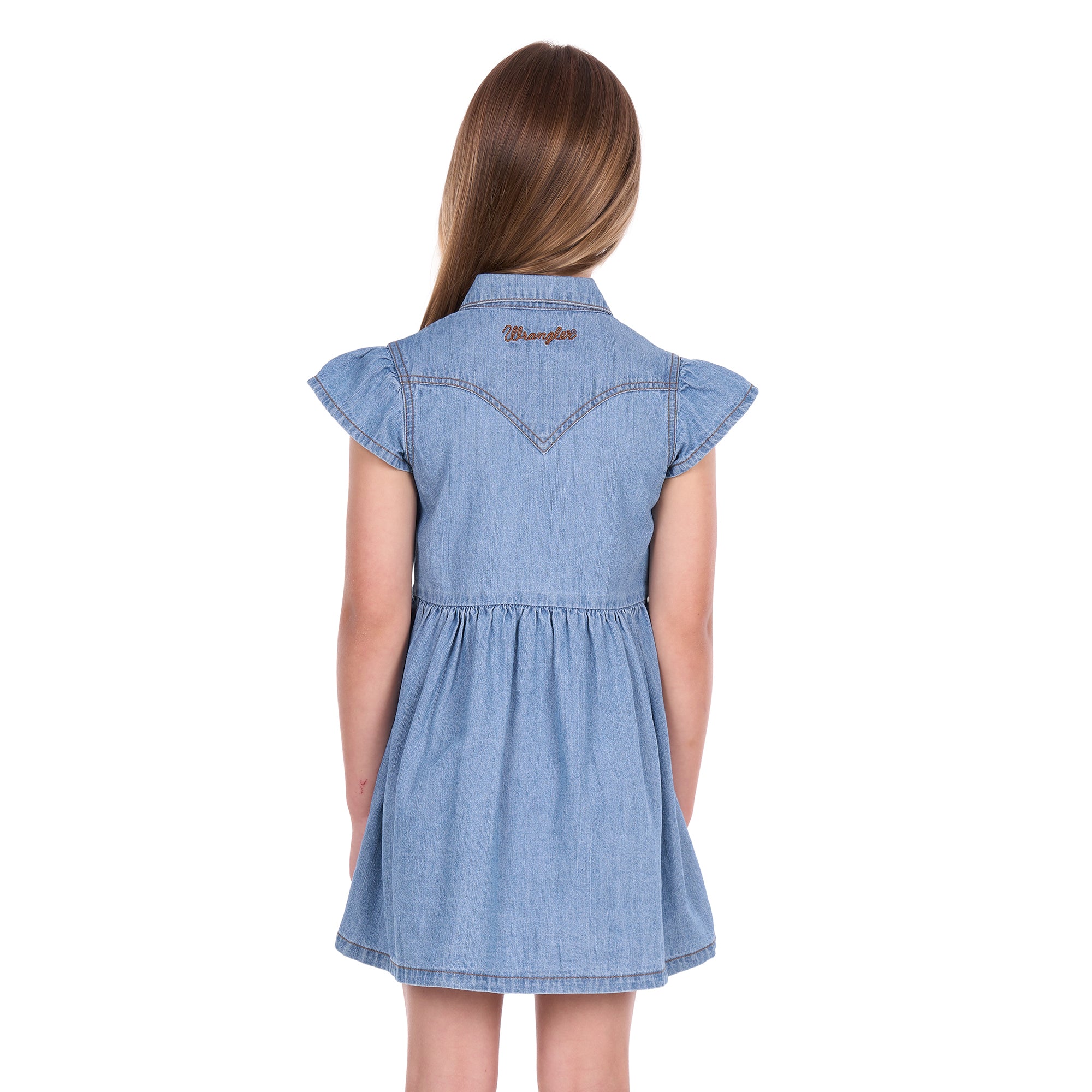 Wrangler Girls Poppy S/S Dress (X6S5401597) Chambray