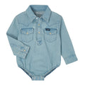 Wrangler Infants L/S Western Bodysuit (PQ1371D) Faded Blue