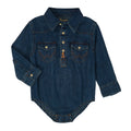 Wrangler Infants L/S Western Bodysuit (PQ4165D) Denim