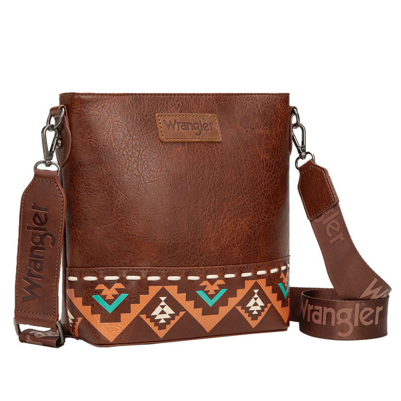 Wrangler Lana Aztec Print Crossbody Bag (X6W4914BAG) Tan