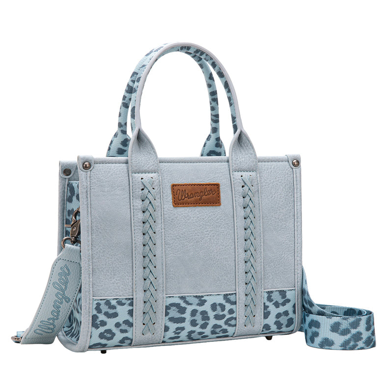 Wrangler Southwestern Leopard Print Crossbody Bag (X6S2934BAG) Blue Front