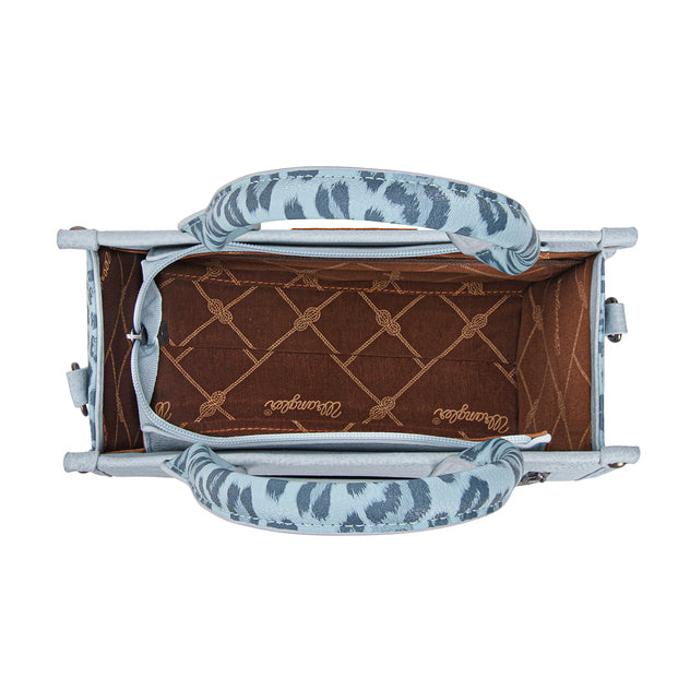 Wrangler Southwestern Leopard Print Crossbody Bag (X6S2934BAG) Blue Inside