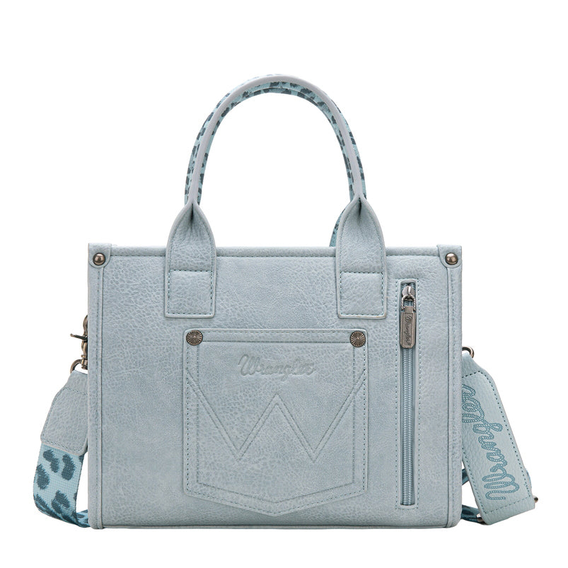 Wrangler Southwestern Leopard Print Crossbody Bag (X6S2934BAG) Blue Back