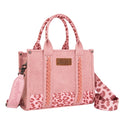 Wrangler Southwestern Leopard Print Crossbody Bag (X6S2934BAG) Pink Front