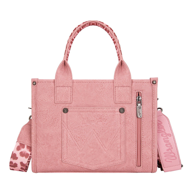 Wrangler Southwestern Leopard Print Crossbody Bag (X6S2934BAG) Pink Back