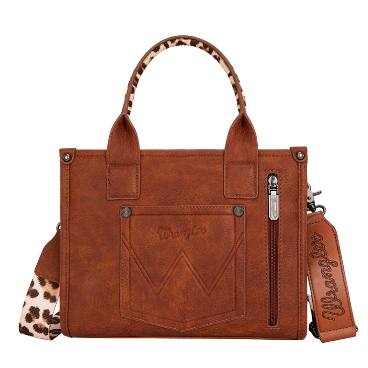 Wrangler Southwestern Leopard Print Crossbody Bag (X6S2934BAG) Tan Back