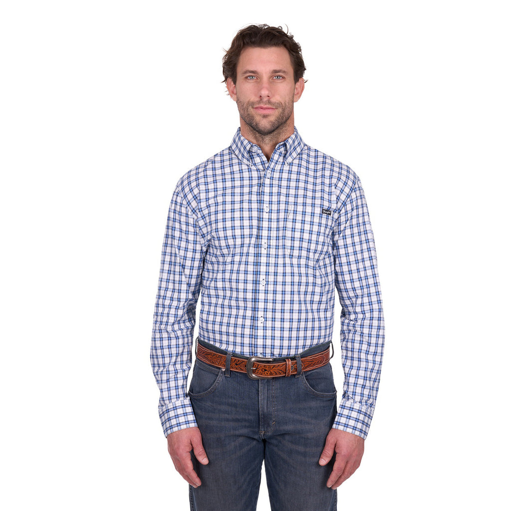 Wrangler Mens Bob L/S Shirt (X6W1115489) Navy/Blue