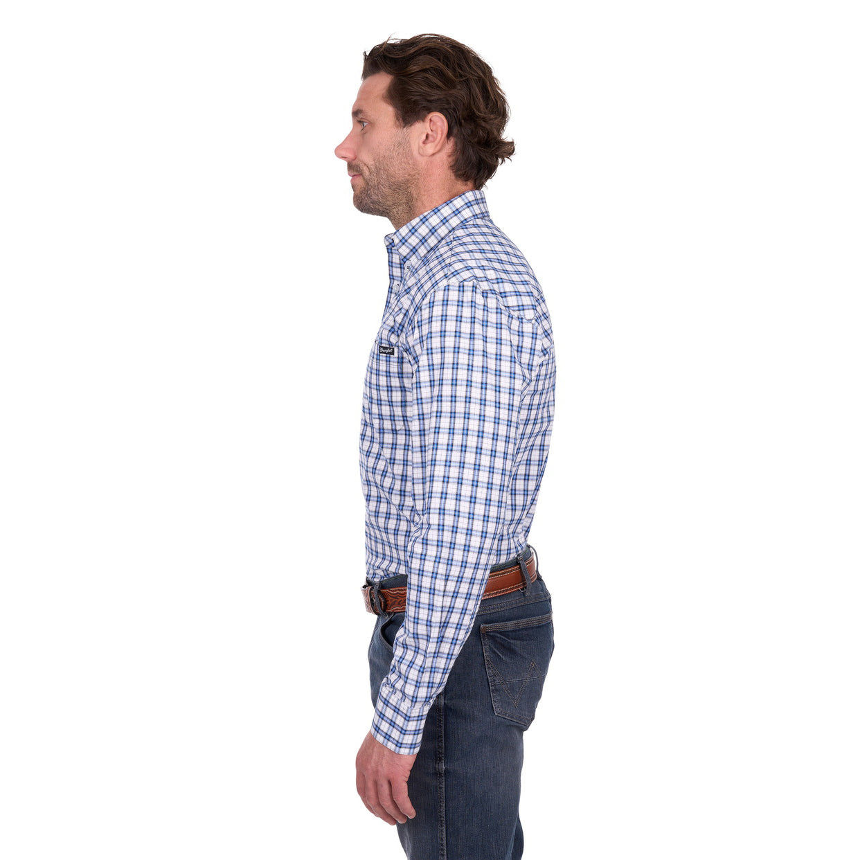 Wrangler Mens Bob L/S Shirt (X6W1115489) Navy/Blue