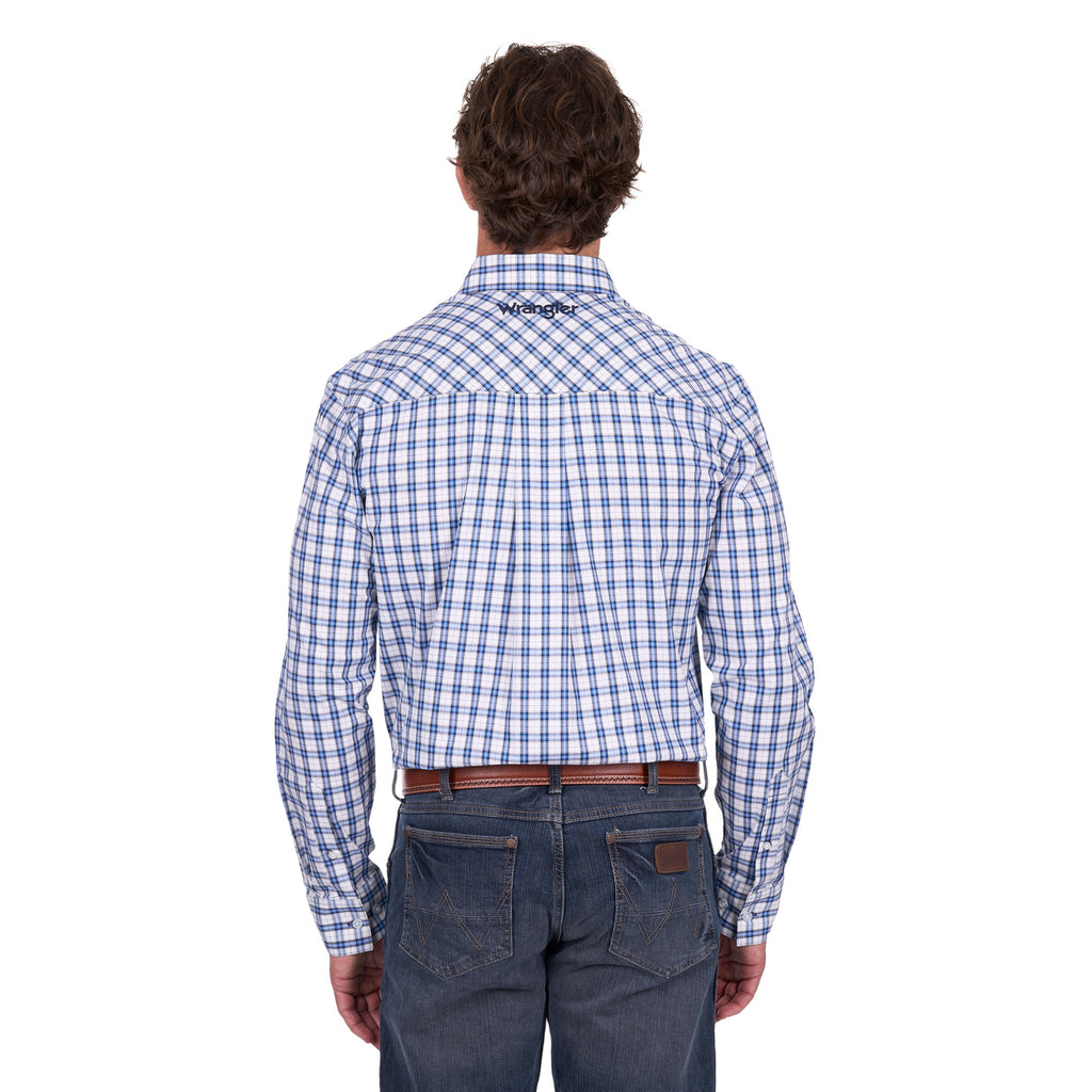 Wrangler Mens Bob L/S Shirt (X6W1115489) Navy/Blue