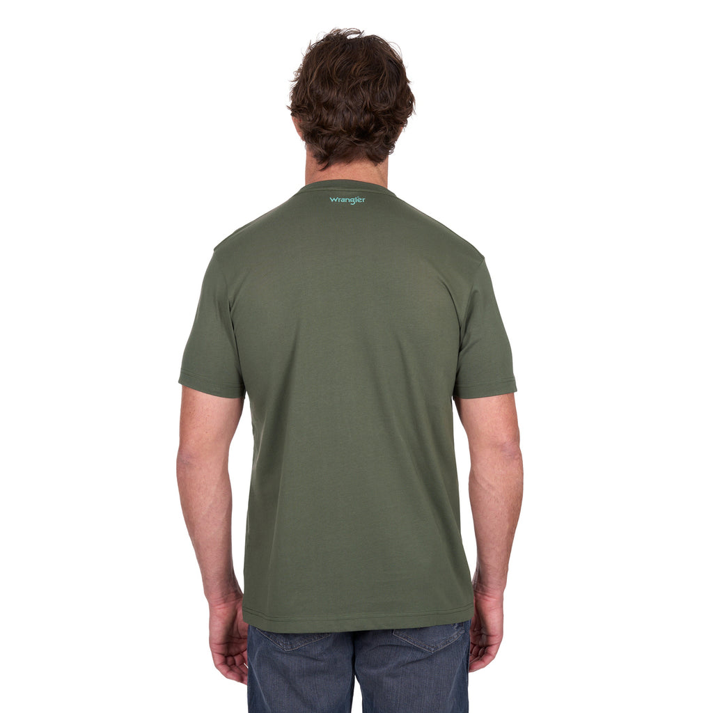 Wrangler Mens Carlos S/S Tee (X6W1557497) Cypress