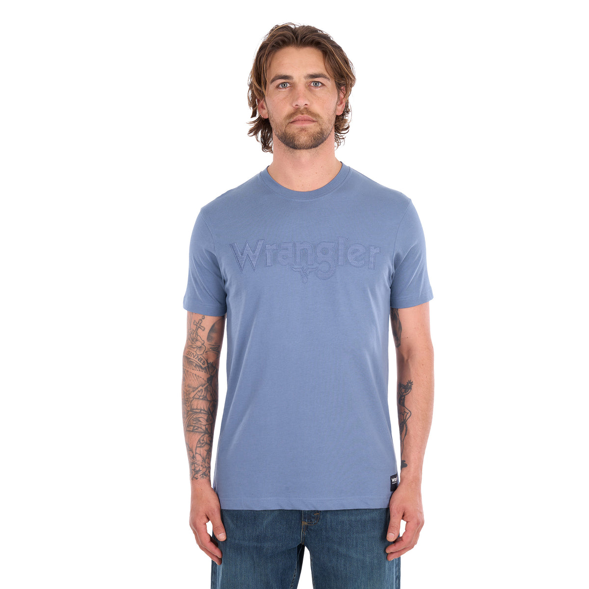 Wrangler Mens Chase S/S Tee (X6S1557699) Storm Blue