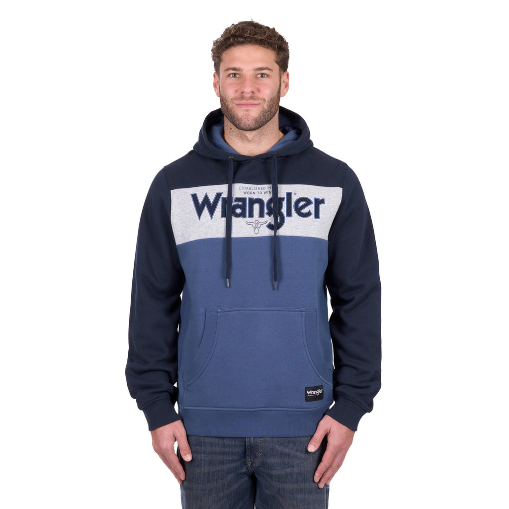 Wrangler Mens Clinton Hoodie (X6W1540513) Navy/Denim