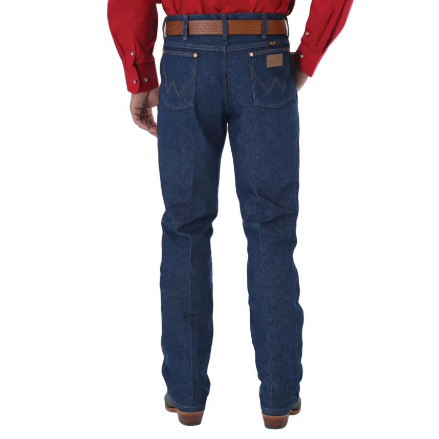Wrangler Mens Cowboy Cut Slim Fit Rigid Jeans (936DEN) Unwashed Rigid Indigo