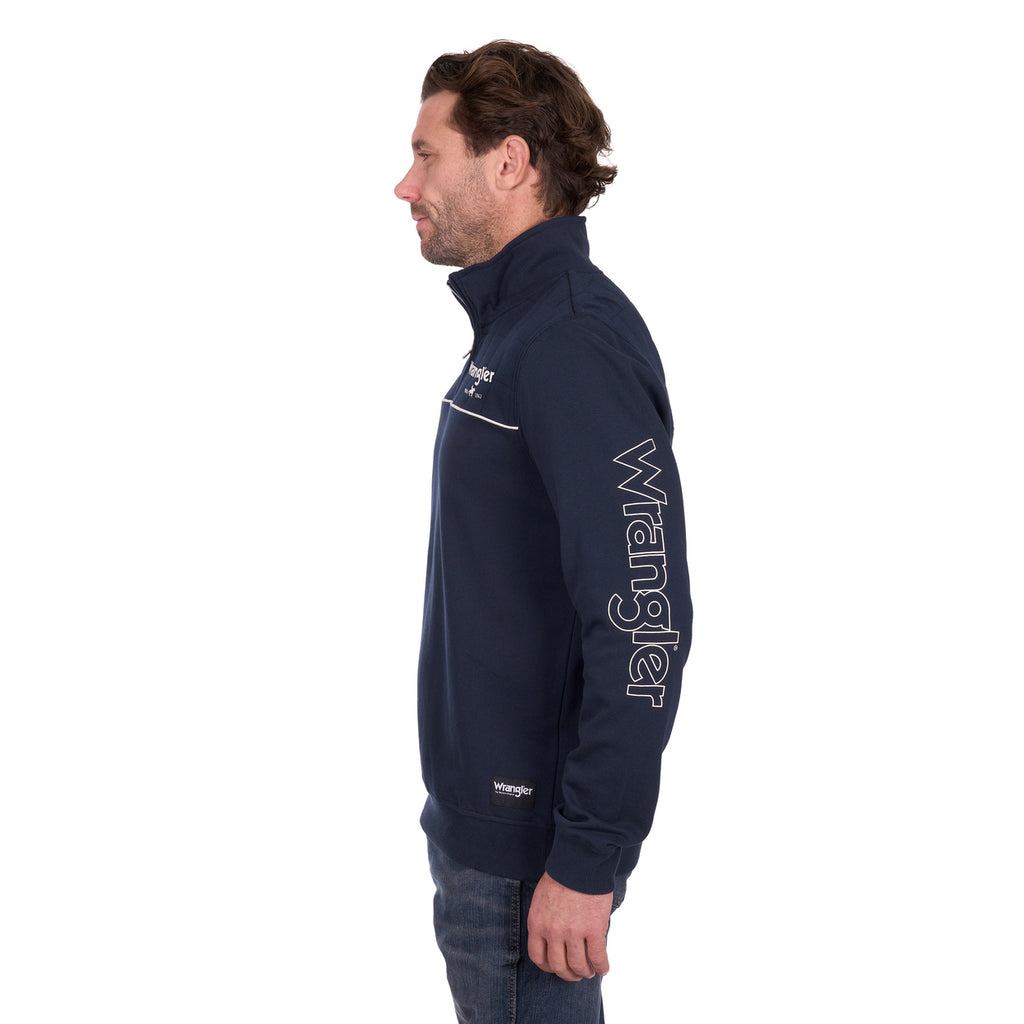 Wrangler Mens Dale 1/4 Zip Pullover (X6W1573509) Navy