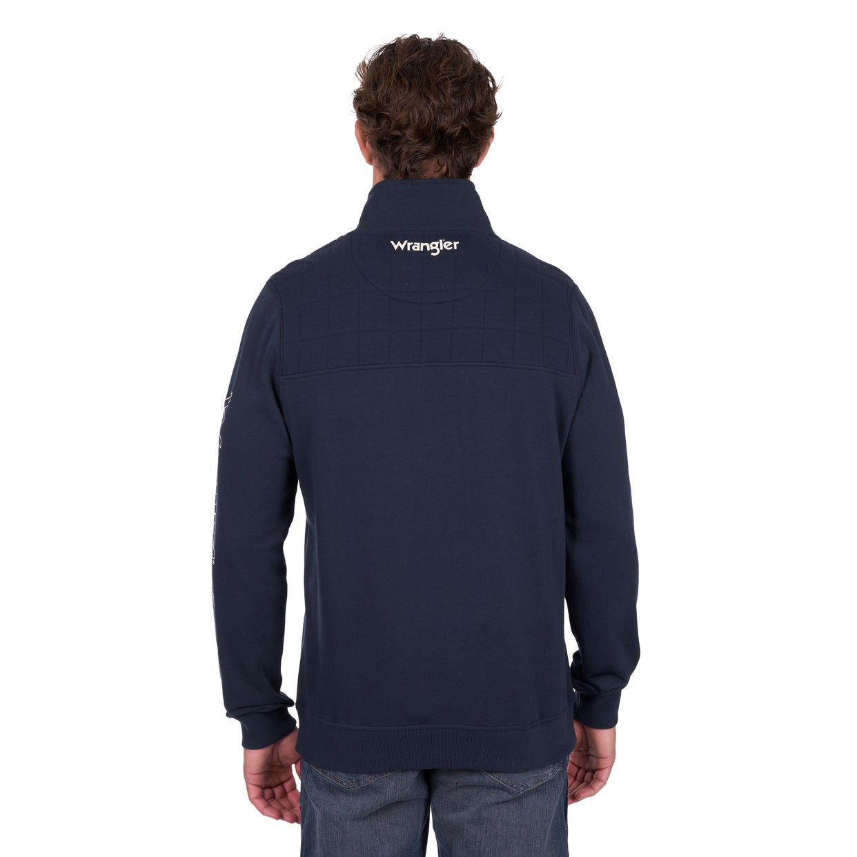 Wrangler Mens Dale 1/4 Zip Pullover (X6W1573509) Navy