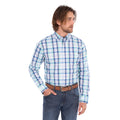 Wrangler Mens Dale L/S Shirt (X6S1115671) Light Green/Blue