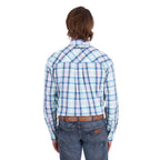 Wrangler Mens Dale L/S Shirt (X6S1115671) Light Green/Blue