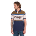 Wrangler Mens Daniel S/S Polo (X6S1566675) Navy/Tan