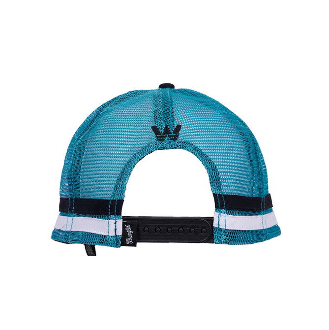 Wrangler Mens Dennis High Profile Trucker Cap (X6W1949CAP) Black/Teal OSFM