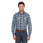 Wrangler Mens Dustin L/S Shirt (X6W1112482) Black/Green