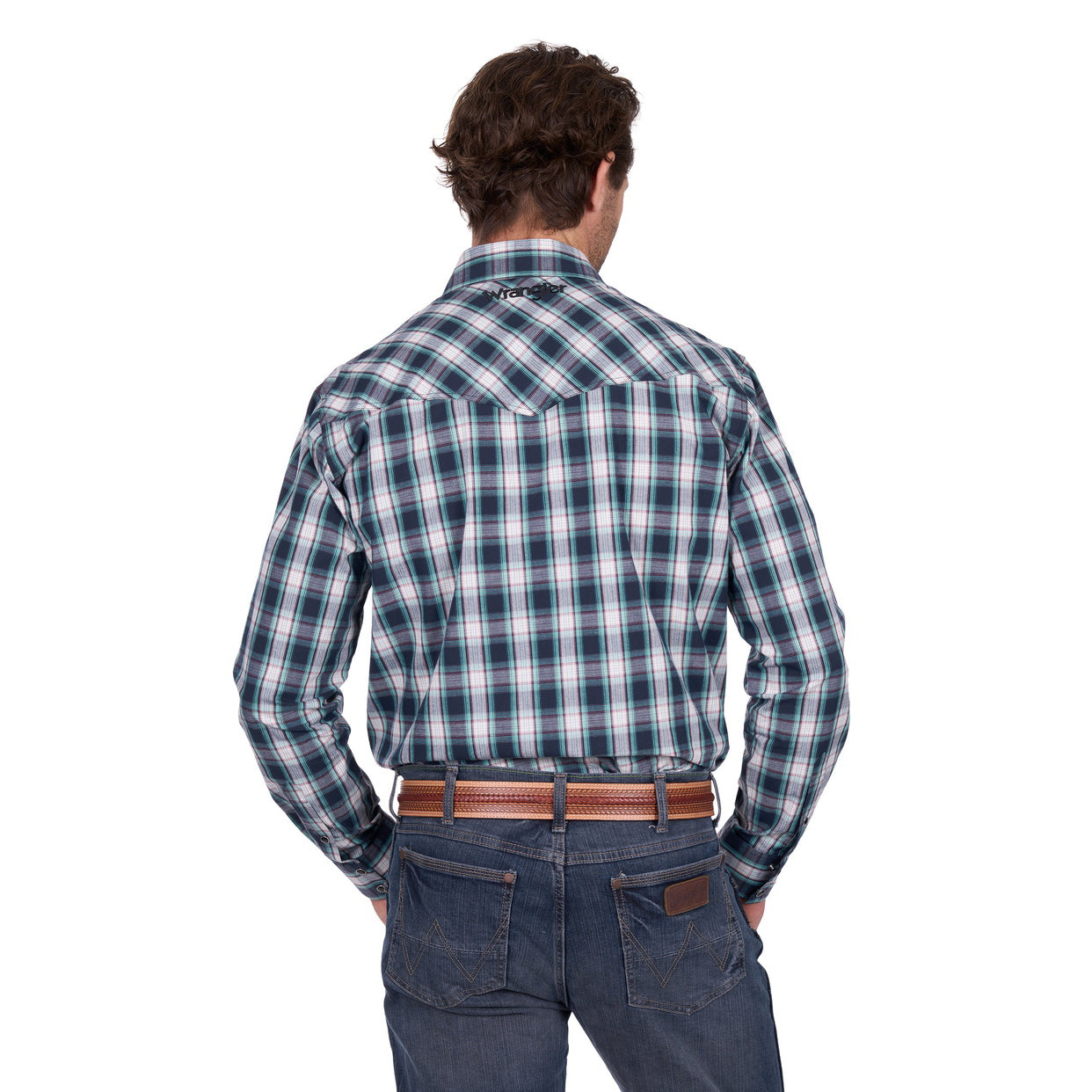 Wrangler Mens Dustin L/S Shirt (X6W1112482) Black/Green