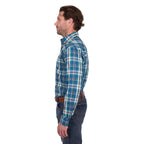 Wrangler Mens Erik L/S Shirt (X6W1115491) Blue/Cypress
