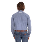 Wrangler Mens Gary L/S Shirt (X6S1115670) Navy/White