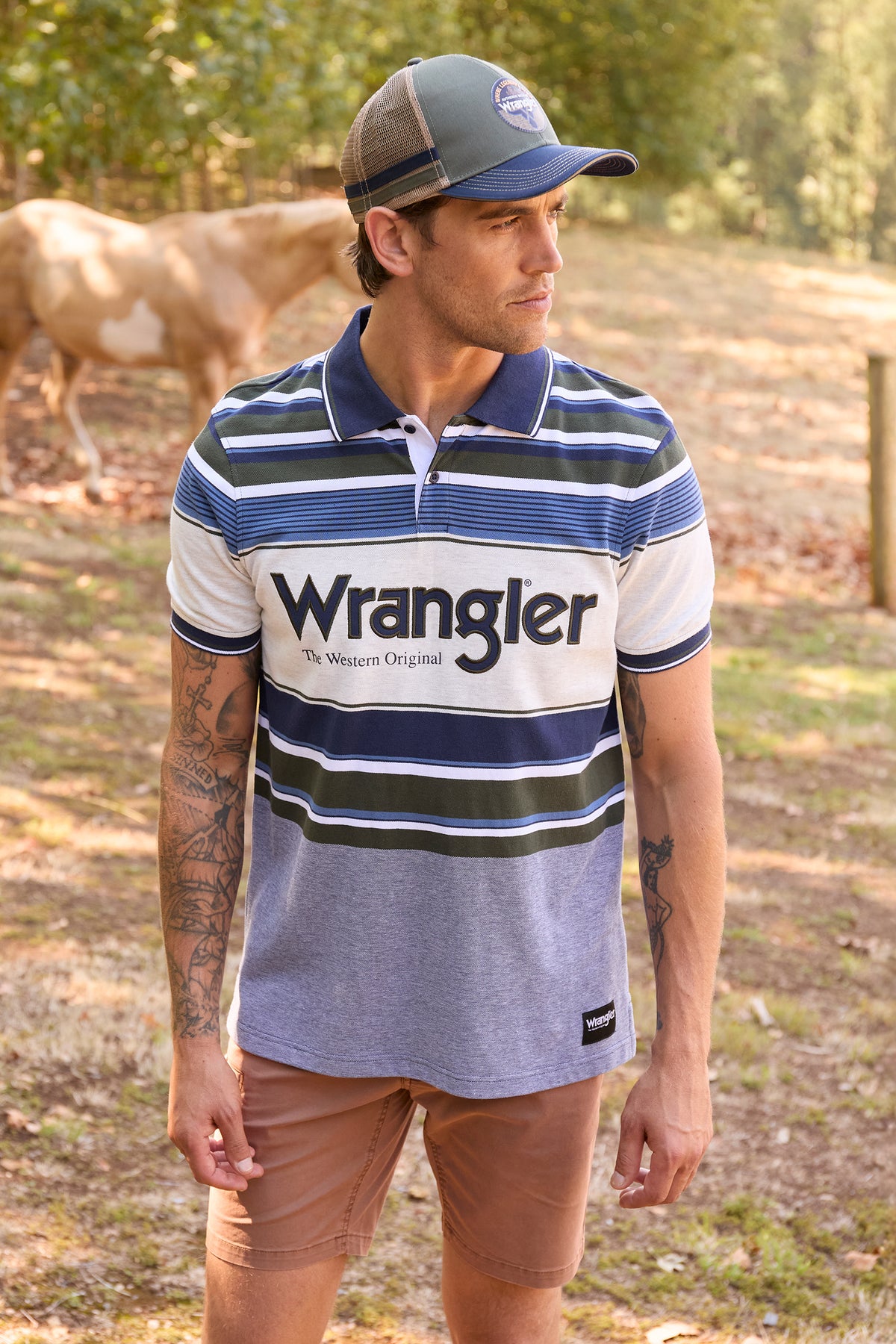 Wrangler Mens Henry S/S Polo (X6S1566676) Navy/Cypress