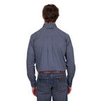 Wrangler Mens Jacob L/S Shirt (X6W1115490) Navy/Tan