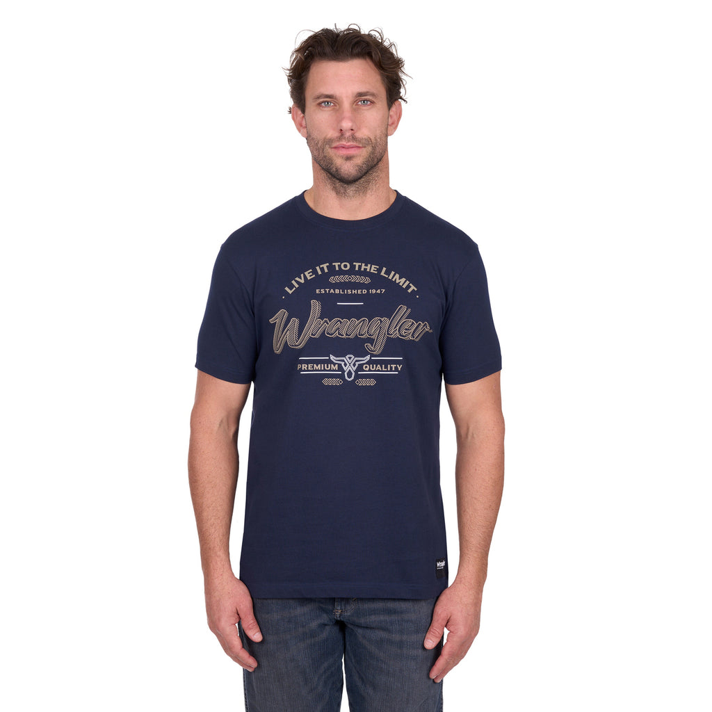 Wrangler Mens Joel S/S Tee (X6W1557496) Navy