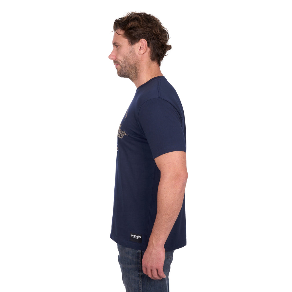 Wrangler Mens Joel S/S Tee (X6W1557496) Navy