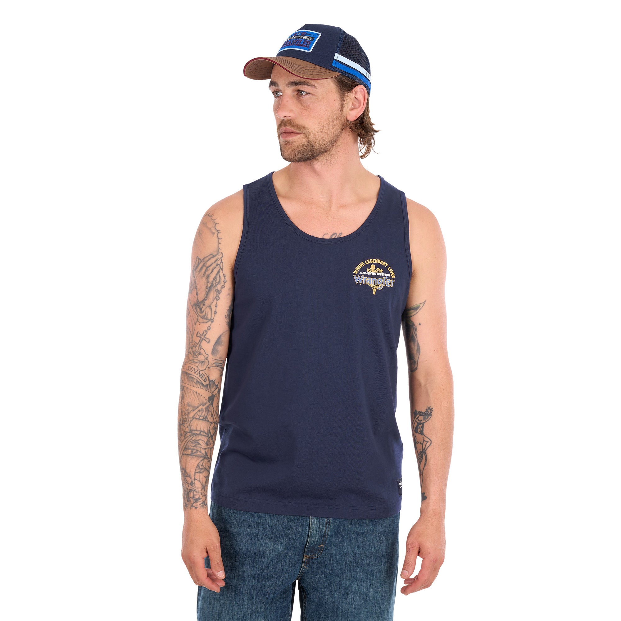 Wrangler Mens Kenny Singlet (X6S1558701) Navy