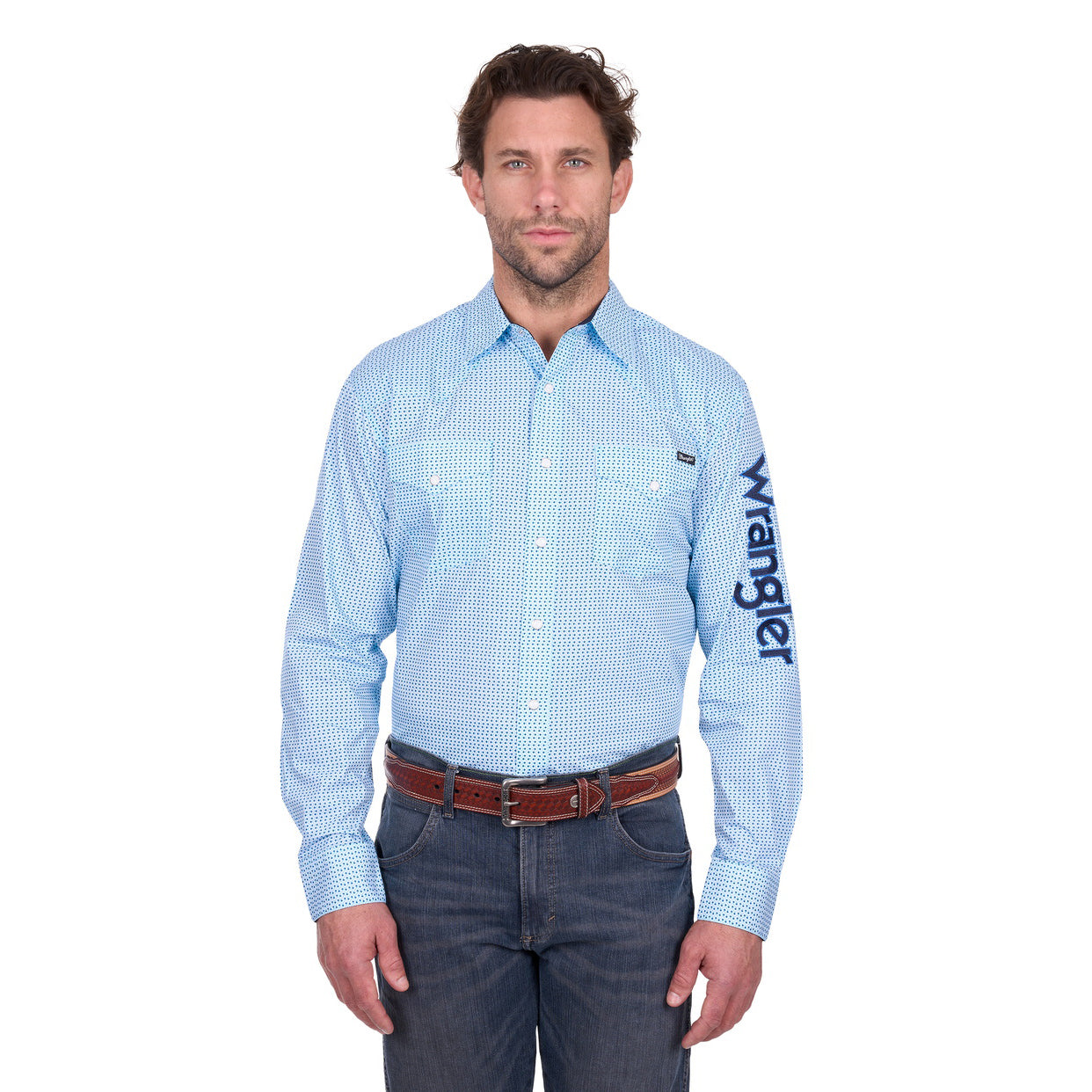 Wrangler Mens Lee Logo L/S Shirt (X6W1111485) Blue/Navy