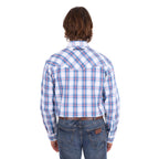 Wrangler Mens Louis Logo L/S Shirt (X6S1111662) Light Blue/Red