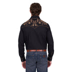 Wrangler Mens Luke Embroided L/S Shirt (X6W1111494) Black