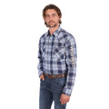 Wrangler Mens Mario Logo L/S Shirt (X6S1111660) Navy/Tan