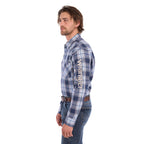 Wrangler Mens Mario Logo L/S Shirt (X6S1111660) Navy/Tan