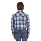 Wrangler Mens Mario Logo L/S Shirt (X6S1111660) Navy/Tan