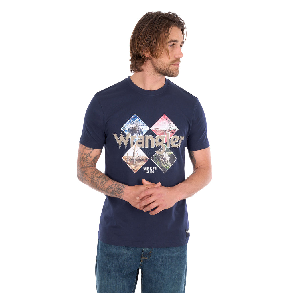 Wrangler Mens Mark S/S Tee (X6S1557688) Navy