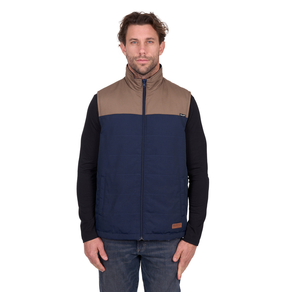 Wrangler Mens Dean Reversible Vest (X6W1662520) Navy/Tan
