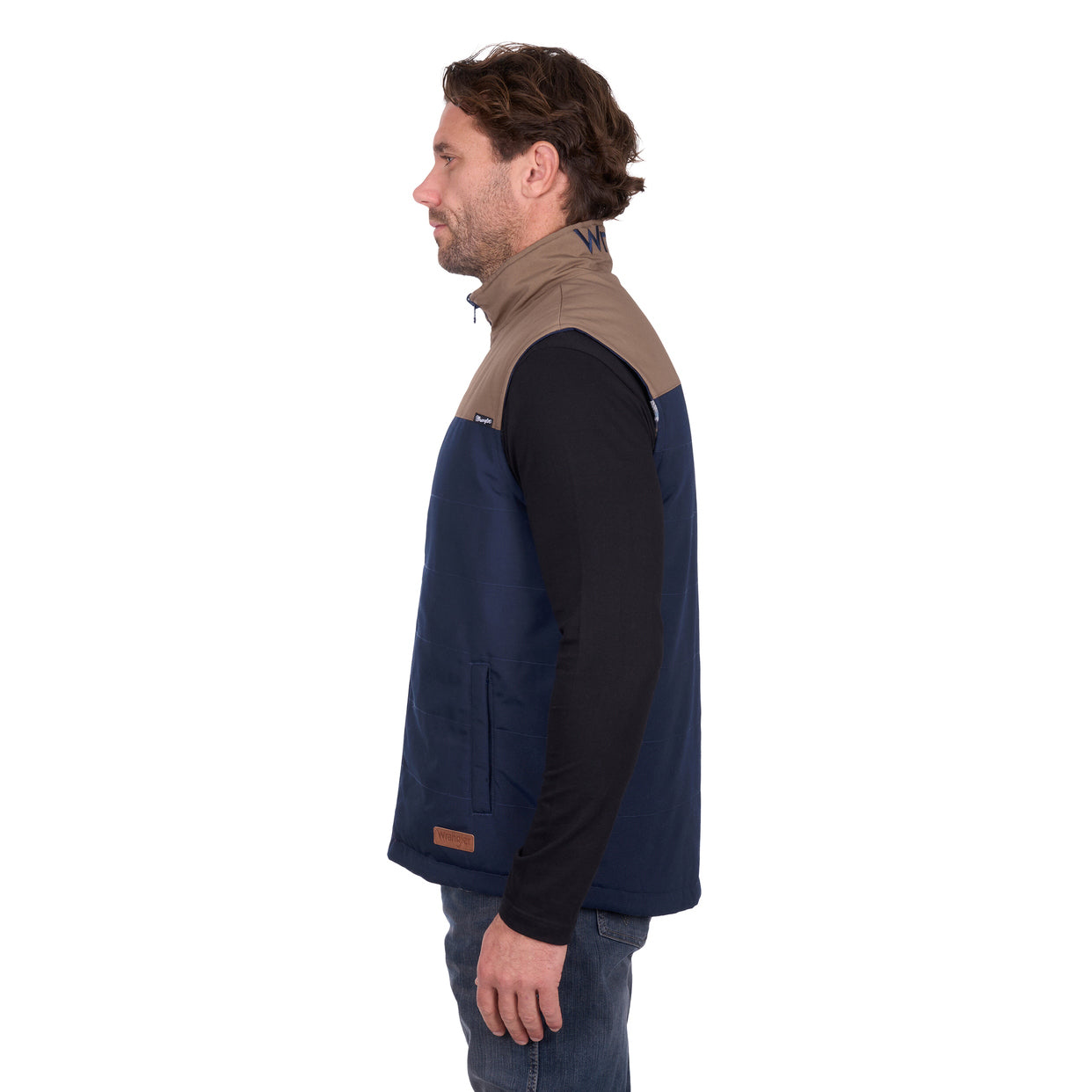 Wrangler Mens Dean Reversible Vest (X6W1662520) Navy/Tan