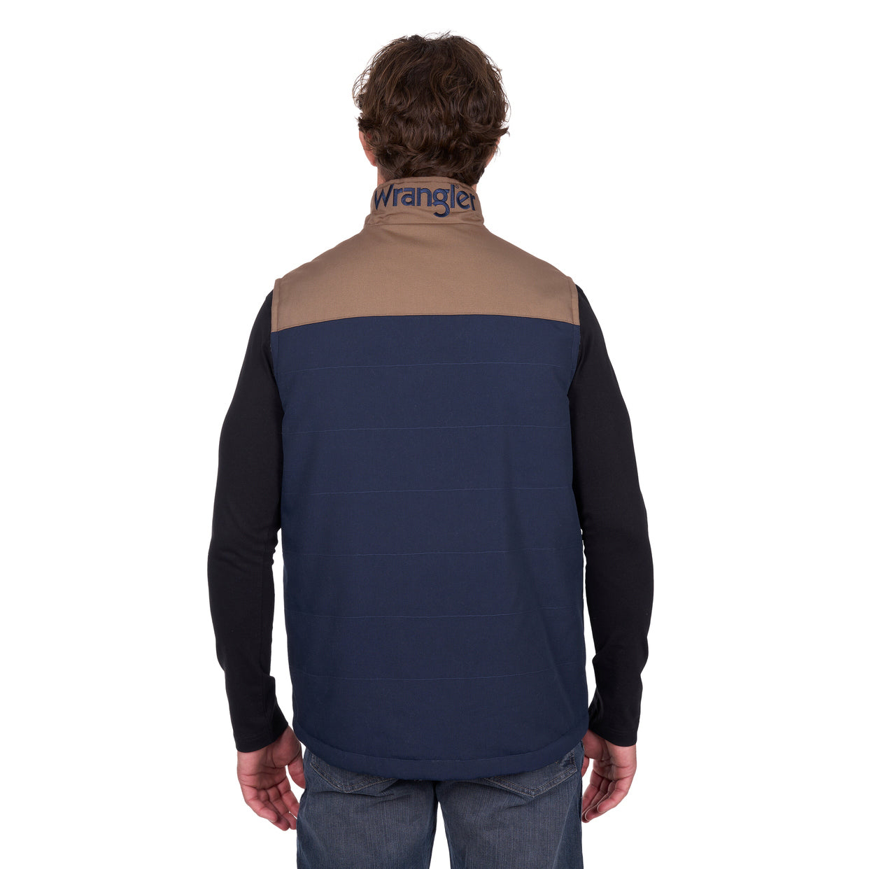Wrangler Mens Dean Reversible Vest (X6W1662520) Navy/Tan