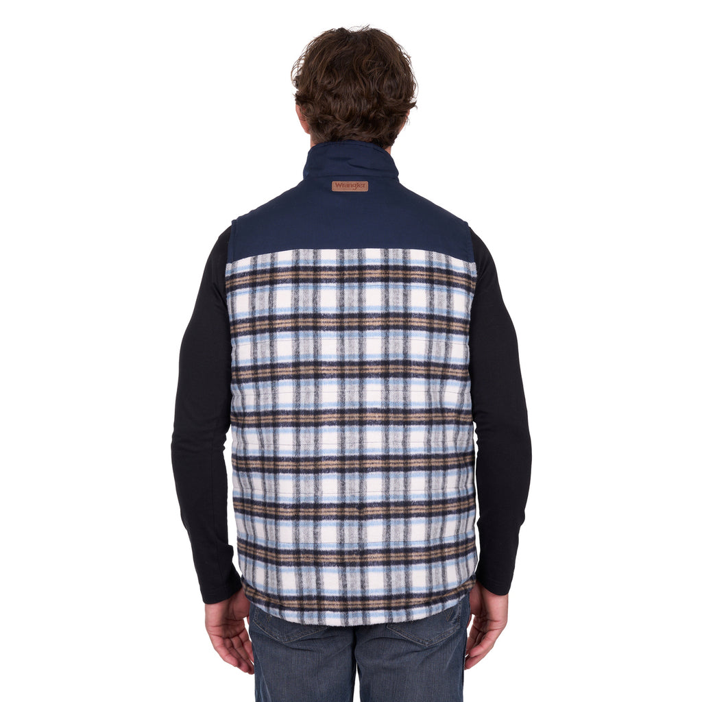 Wrangler Mens Dean Reversible Vest (X6W1662520) Navy/Tan