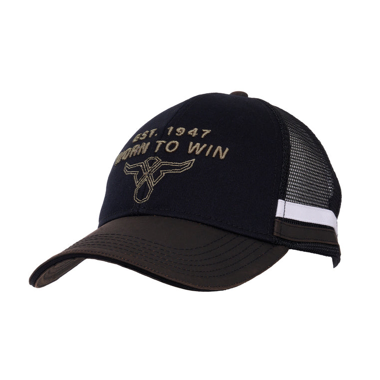 Wrangler Mens Phil Trucker Cap (X6W1953CAP) Black/Rustic Mulch OSFM