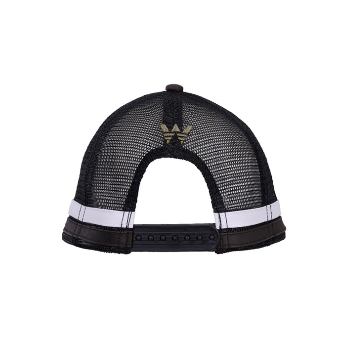 Wrangler Mens Phil Trucker Cap (X6W1953CAP) Black/Rustic Mulch OSFM