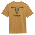 Wrangler Mens Regular Fit S/S Tee (112380268) Curry Heather Flat Lay Back