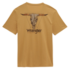 Wrangler Mens Regular Fit S/S Tee (112380268) Curry Heather Flat Lay Back
