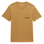 Wrangler Mens Regular Fit S/S Tee (112380268) Curry Heather Flat Lay Front