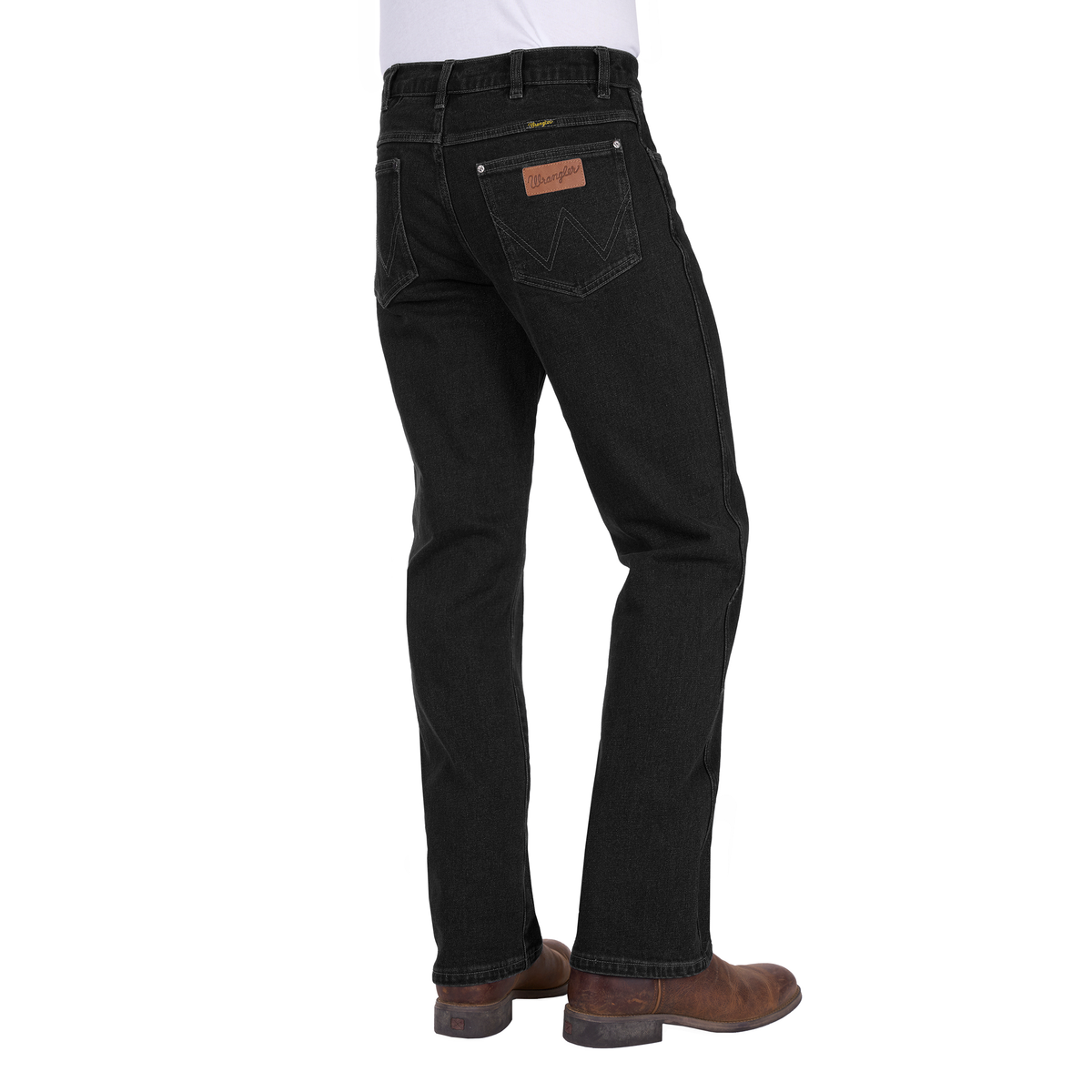 Wrangler Mens Regular Slim Straight Leg Jeans (XLR1203032) Black/Black