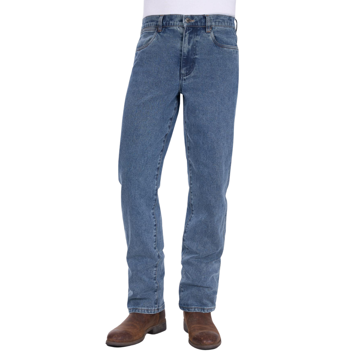 Wrangler Mens Regular Straight Leg Jeans (XLR1200032) Original Stone